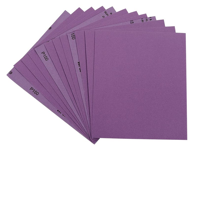 Arilier Sandpaper 150 Grit, Wet Dry Sanding Sheets 9 x 11 Inch, Advanced White Fused Alumina Abrasive Sander Paper for Wood Furniture Finishing, Metal Sanding, Automotive Polishing,12-Sheets - Image 1